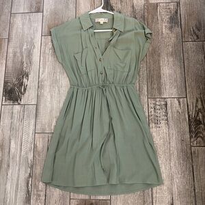 Pink Republic Sage Green Midi Dress